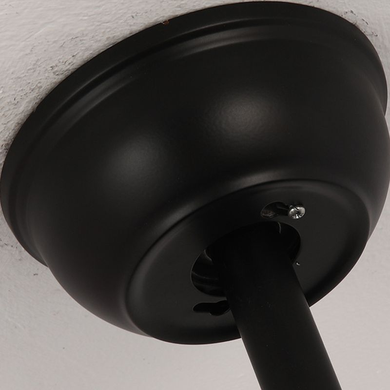 Dark Black LED Fan Ceiling Light Iron and Acrylic Modern Ceiling Fan Lighting