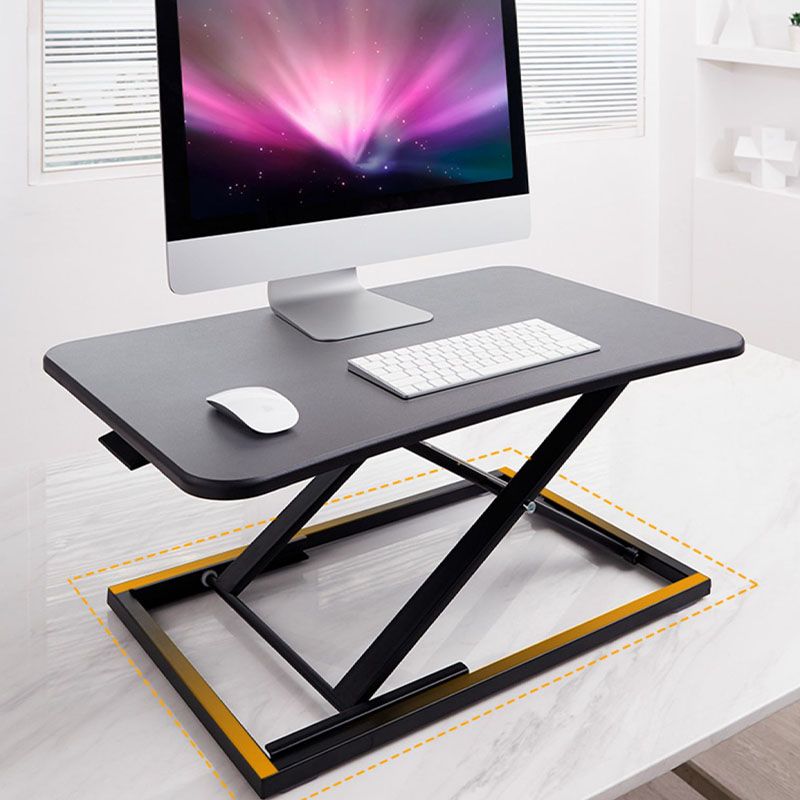 Wooden Folding Standing Office Desk Converter Rectangular Shaped in Black/White/Silver