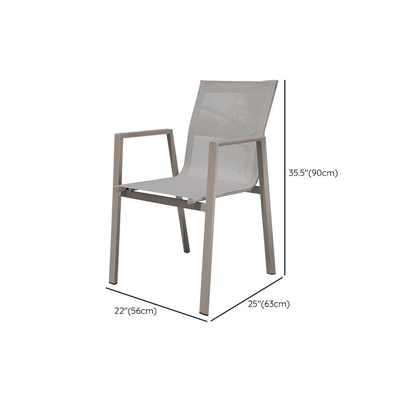 Modern Dining Armchair Set of 2/4/6/8 Metal Patio Dining Chair