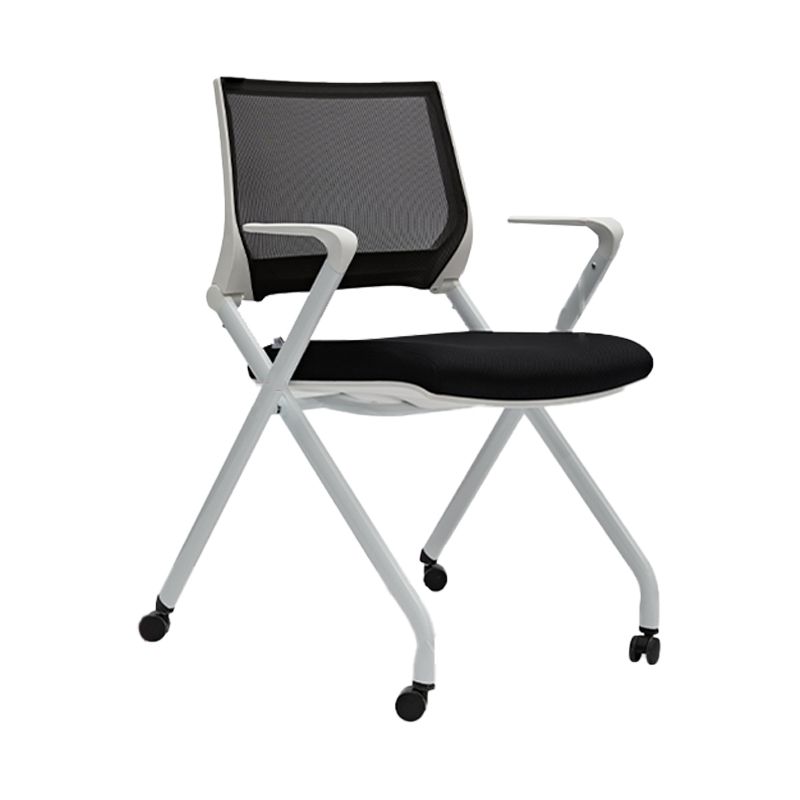 Fixed Arms Office Chair Modern Desk Chair with Wheels for Office