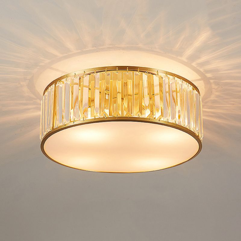 Crystal Geometric Flush Mount Lights Contemporary Style Multi Lights Flush Mount Fixture