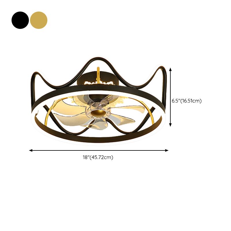 Nordic Style Ceiling Fan Lamp Geometry Shape Ceiling Fan Light for Children's Room