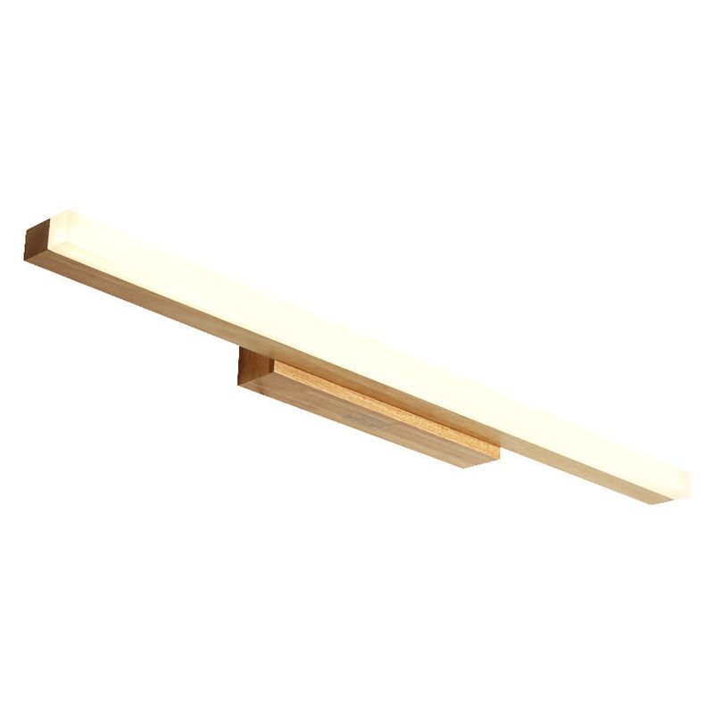 Madera de tocador lineal mate de pared estilo moderno 1 accesorios de iluminación de tocador de luz