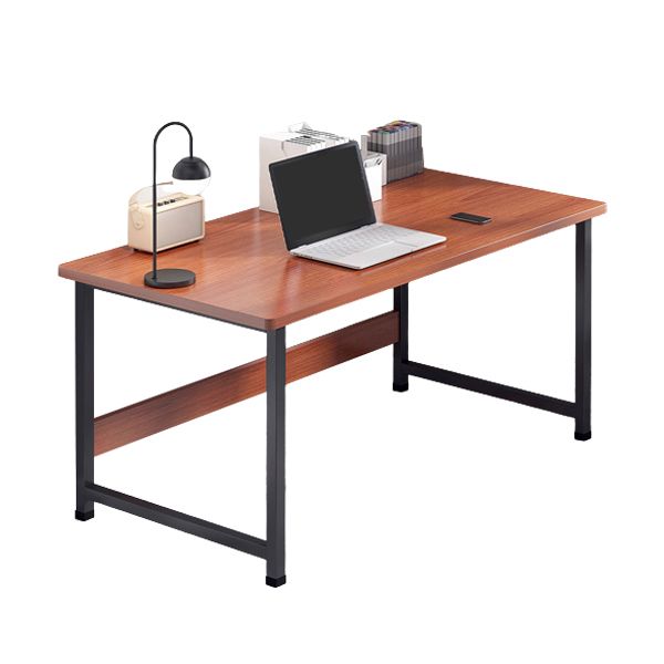 Modern Rectangular Computer Desk Wooden Black Gaming Desk with Black Legs