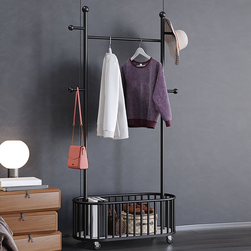 Glam Coat Rack Metal Hooks Shelving Included Free Standing Coat Hanger