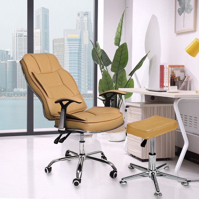 Contemporary Ergonomic Office Chair with Padded Arms Metal Frame Executive Task Chair