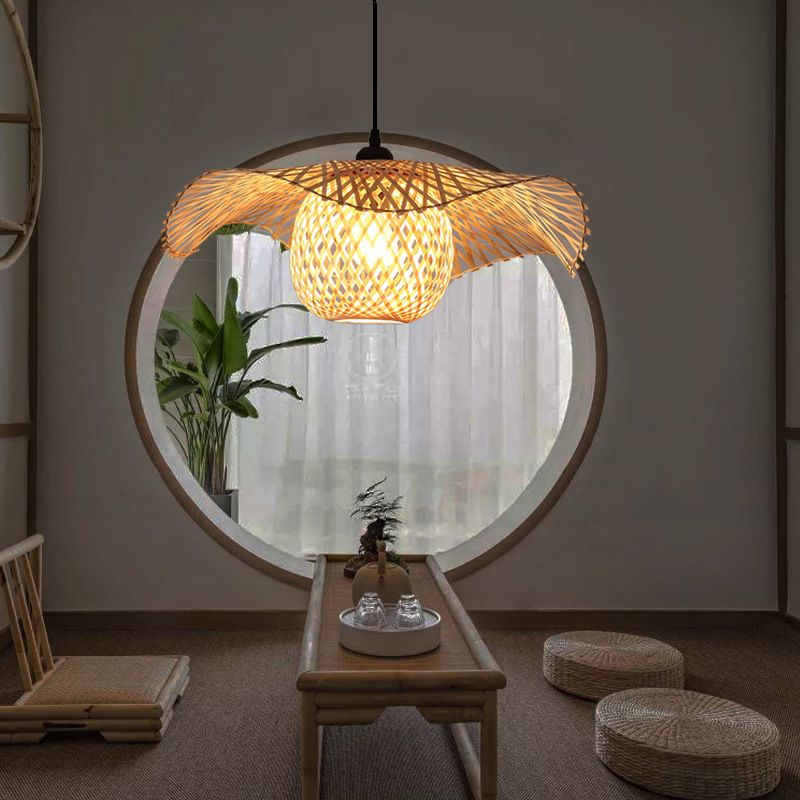 Swirl Swirl Swirl Plafond Pendant lampe Contemporain Style Bamboo Pendant Lighting Pending