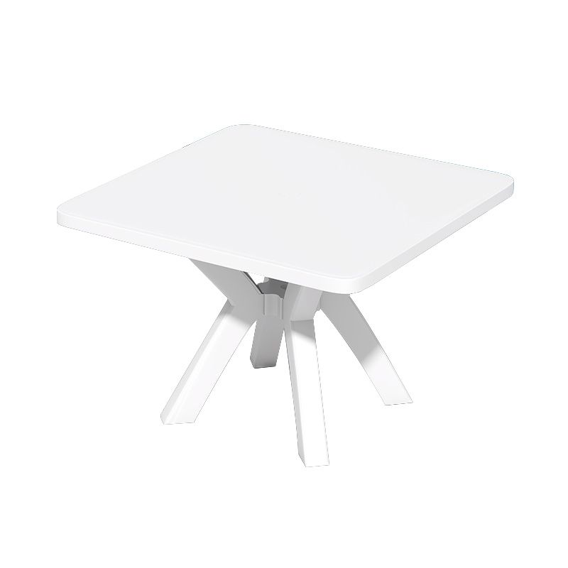 Plastic Contemporary Dining Table 28.3" Tall Square Dining Table