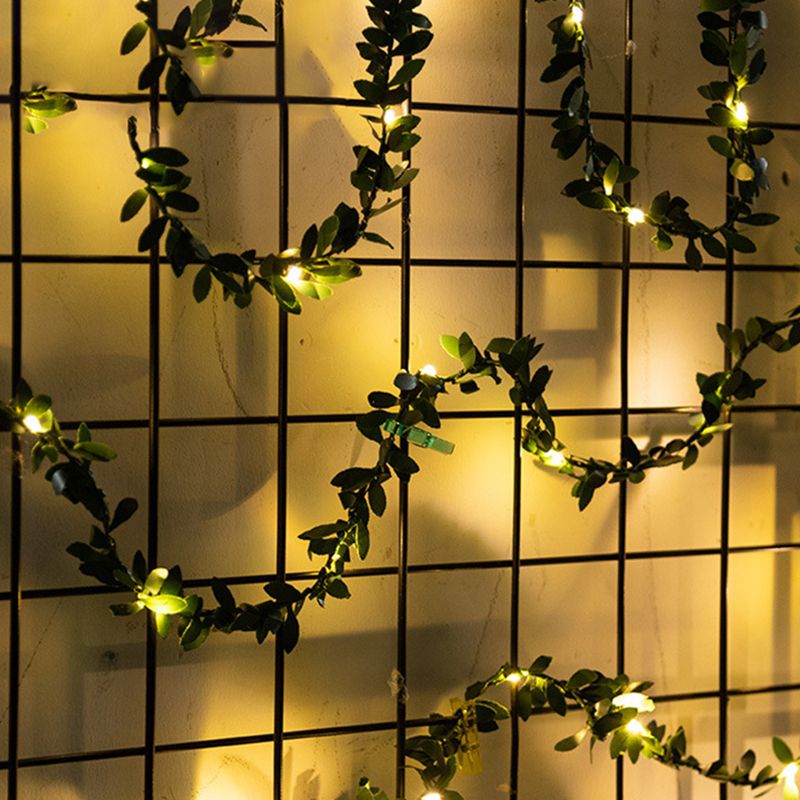 Plastic Artificial Ivy LED Fairy Lighting Decorative Green Battery Powered String Light