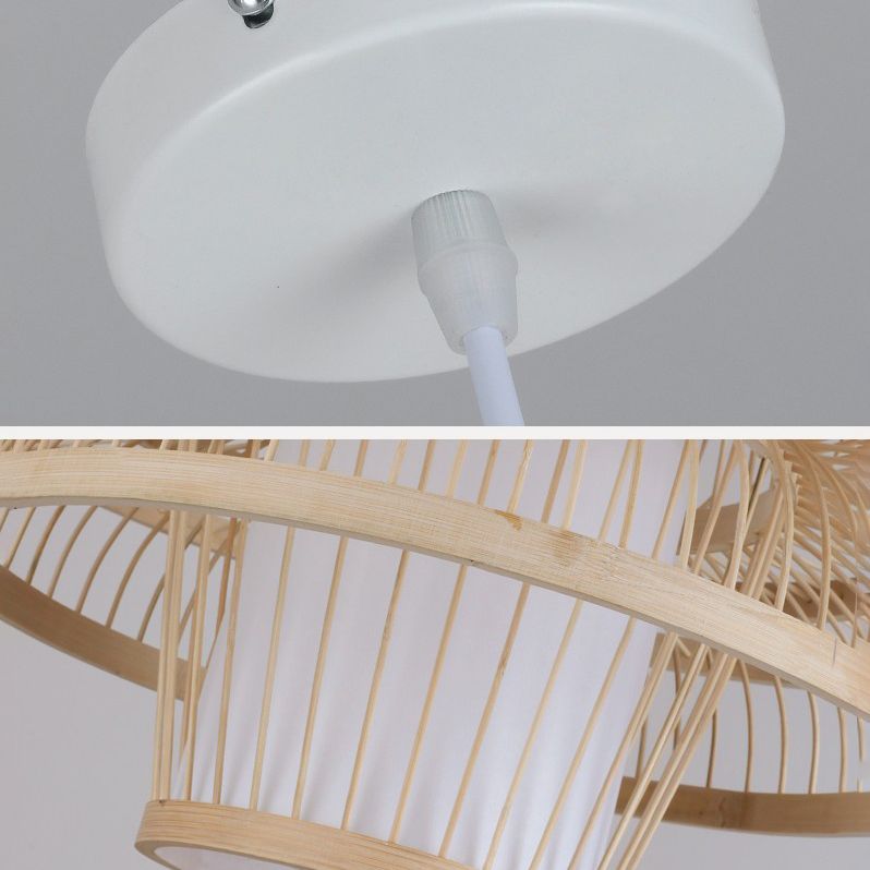 Modern Hand Twisted Ceiling Pendant Lamp Bamboo Ceiling Lamp