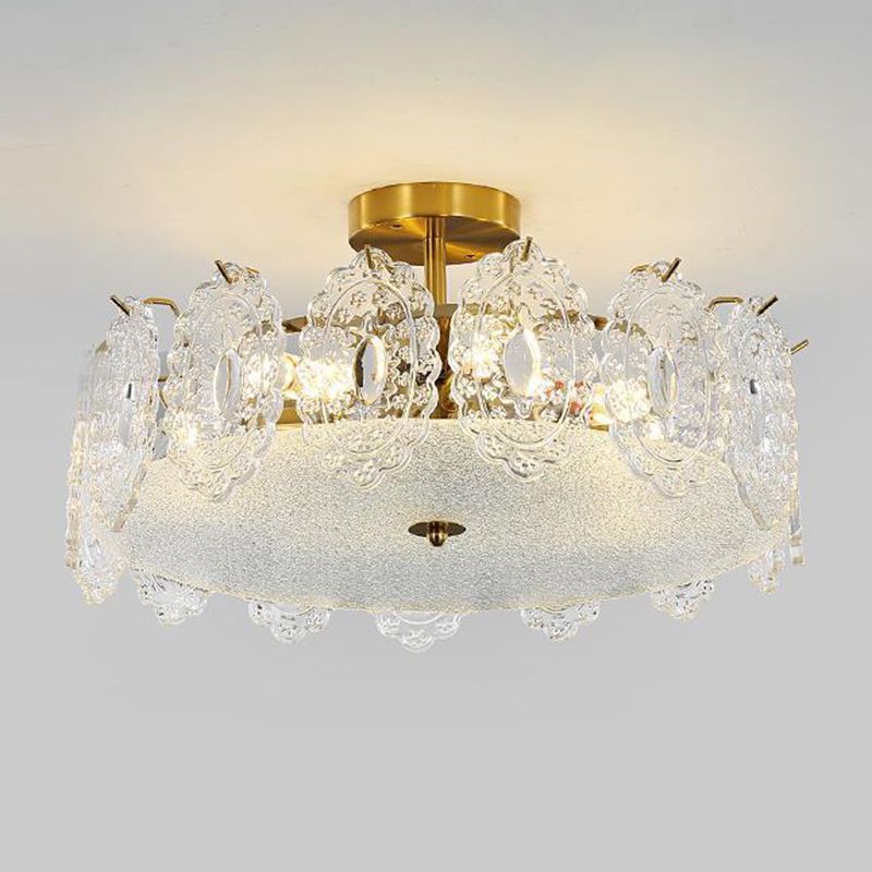 Nordic Ceiling Light Creative Glass Flush Mount Light Fixture for Sitting Room