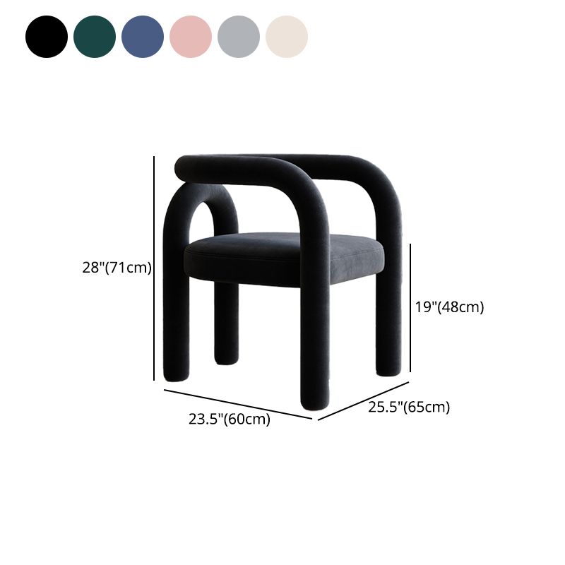 Modern Upholstered Side Chairs for Home Open Back Dining Side Chair