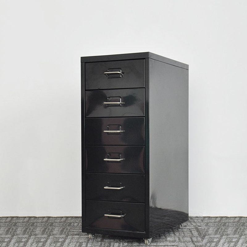 Traditional Cabinet Metal Vertical File with Drawers and Pedestal Cabinet