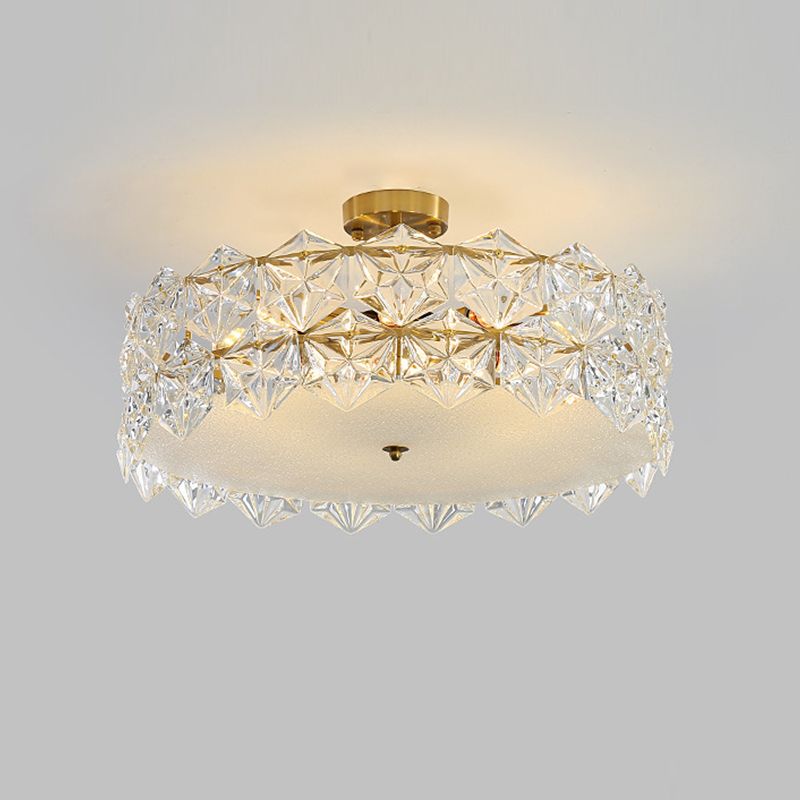 Contemporary Ceiling Light Creative Glass Flush Mount Light Fixture for Bedroom