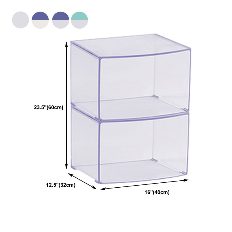 Closed Acrylic Bookshelf Nordic Style Minimalist Square Bookcase