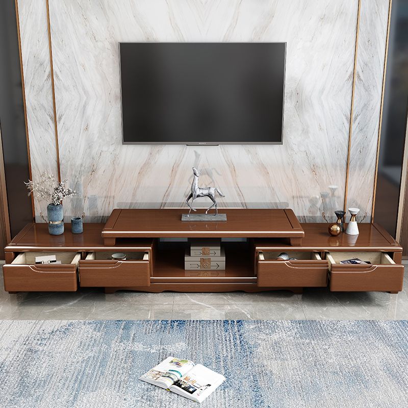 Wooden Stand Console Traditional Style Home TV Cabinet with Drawers