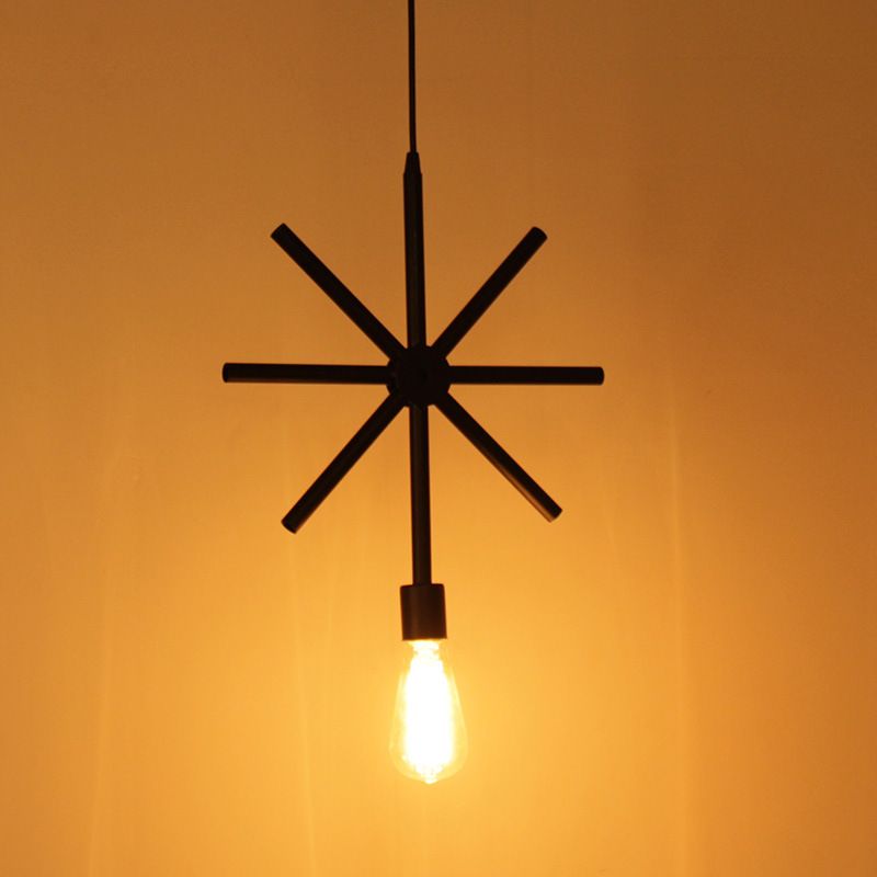 Black Hanging Pendant Light Industrial Style Metal Geometric Pendant Light Fixture