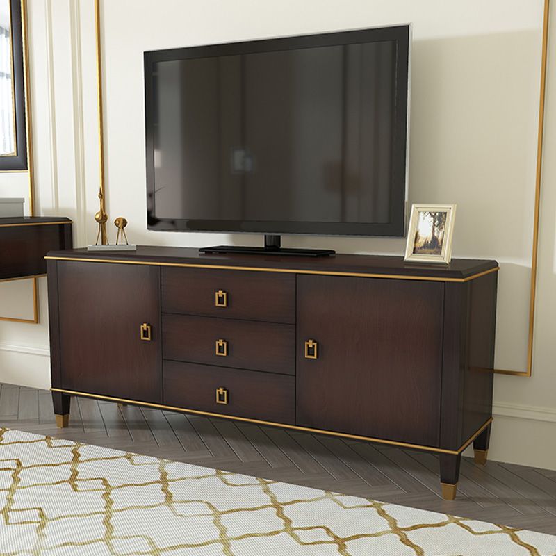 Solid Wood TV Media Stand Contemporary TV Console for Living Room