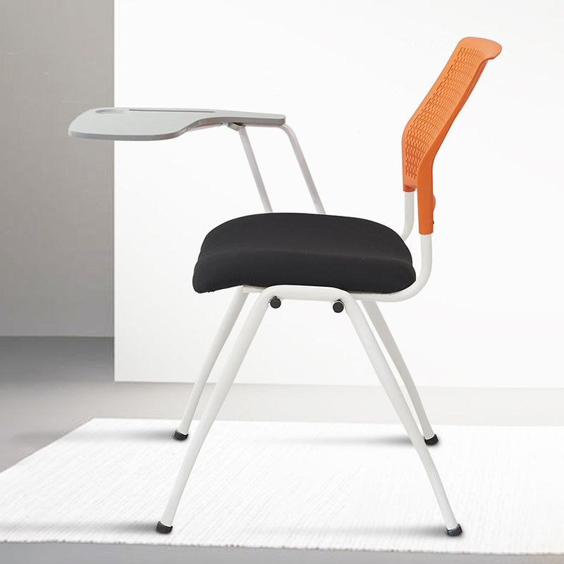 Contemporary Desk Chair Mid-Back No Wheels Armless Office Chair