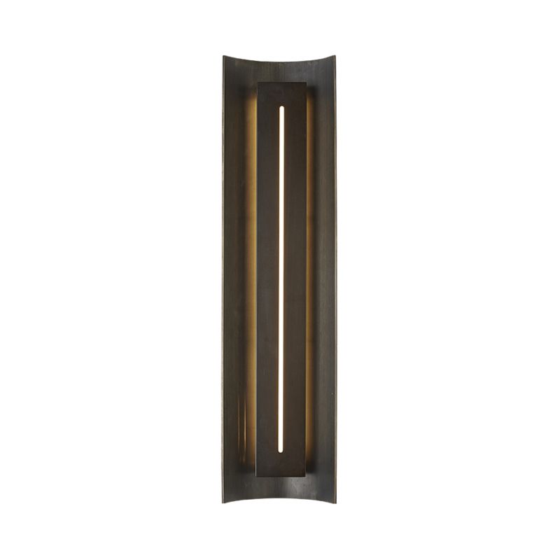 1 Bulb Bedroom Wall Light Contemporary Black LED Wall Mounted Lighting with Curve Metal Shade