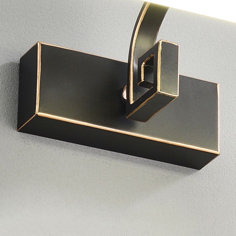 Single Black Finish Modernism Bathroom Vanity Light LED Bath Bar