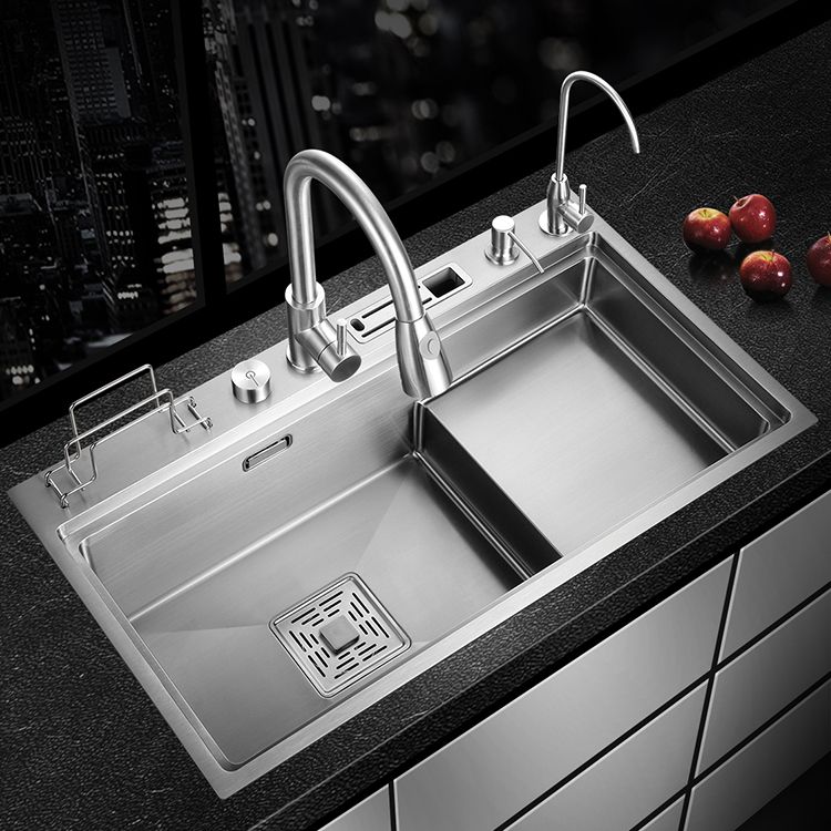 Modern Style Kitchen Sink Stainless Steel Dirt Resistant Drop-In Kitchen Sink