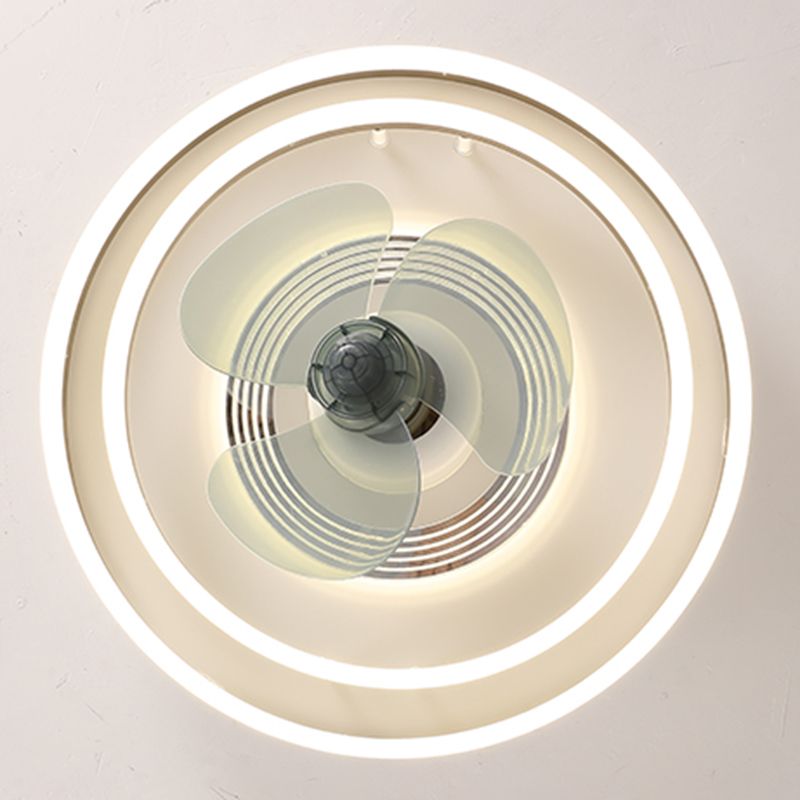 Rotatable-Head Ceiling Fan Lamp Frequency Conversion Modern LED Semi Flush Mount Light