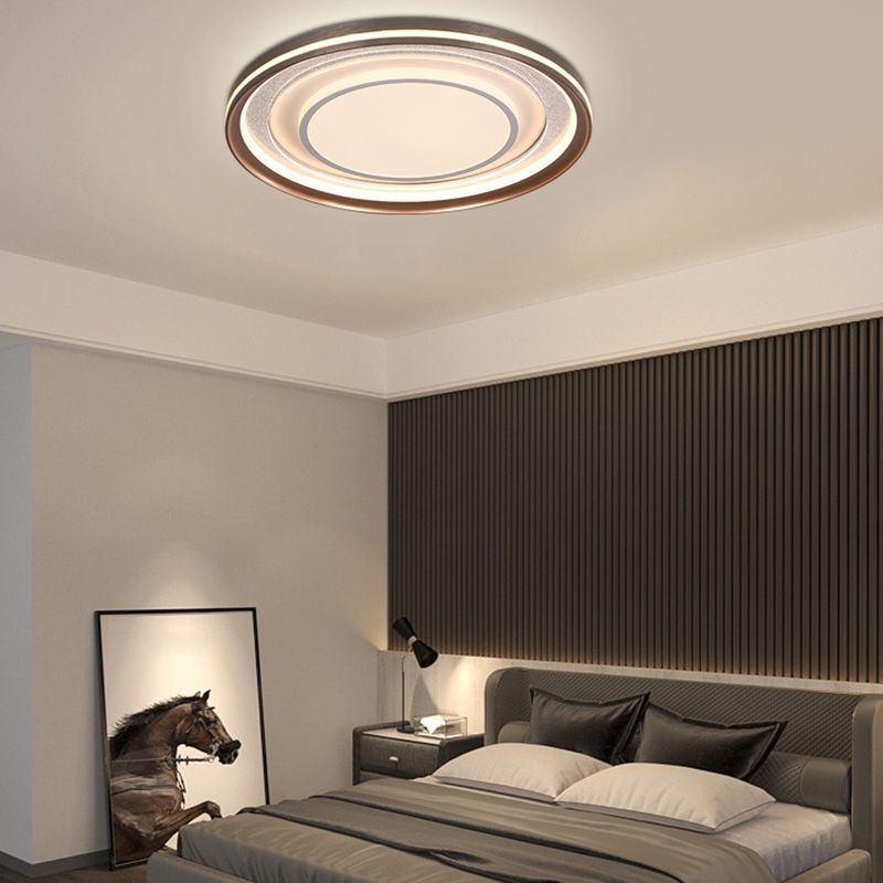 Modern Geometric Flush Mount Metal 1 Light Ceiling Light for Living Room