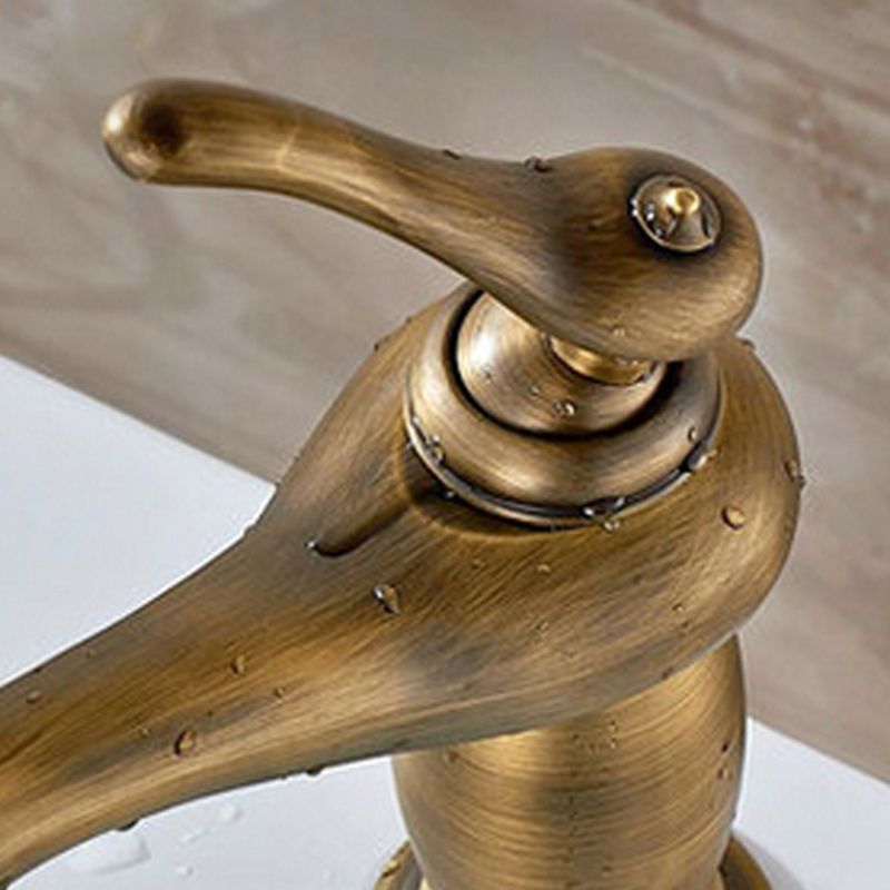 Vintage Classic Vessel Faucet Lever Handle Low Arc Vessel Sink Bathroom Faucet