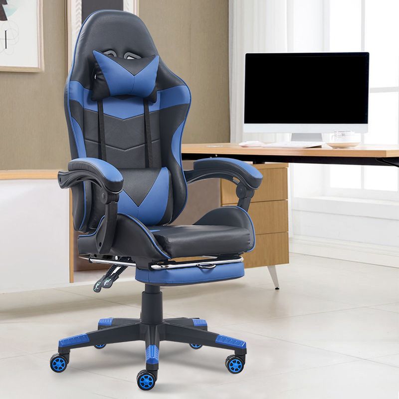 Modern Slide Office Chair Adjustable Seat Height Pillow Included Desk Chair