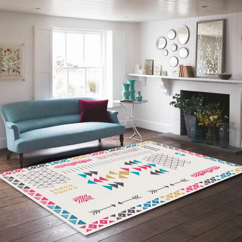 Distinctive Tribal Print Rug Victoria Americana Carpet Polypropylene Washable Rug for Living Room