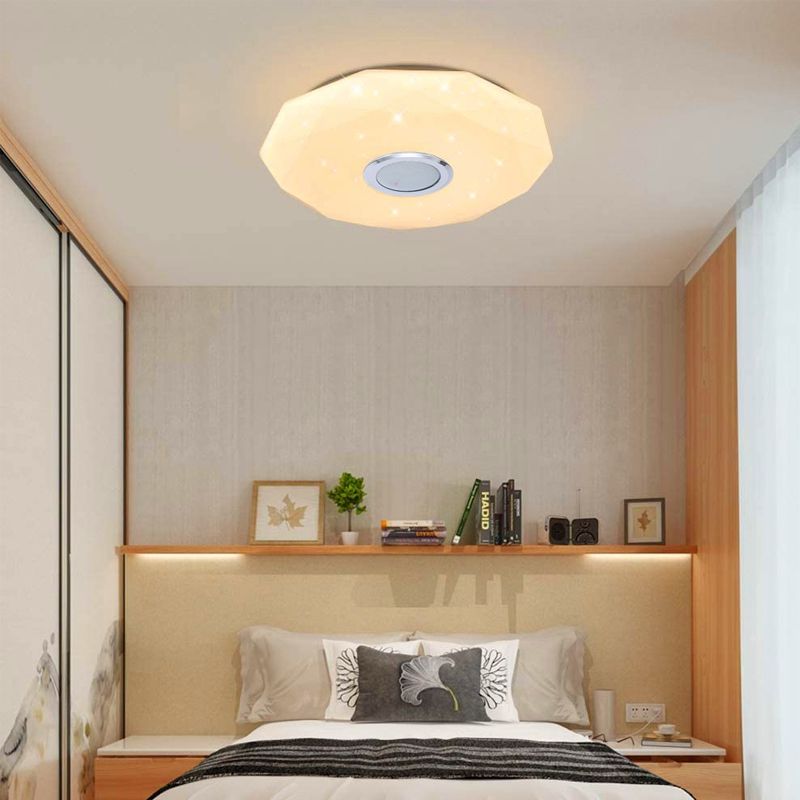 Round Shape Intelligent Ceiling Lamp Modern Acrylic 1 Light Flush Mount for Dining Room