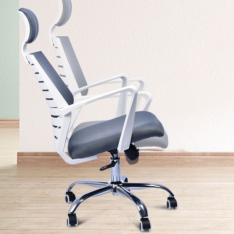 Contemporary Swivel Chair Microfiber Task Arm Chair with Wheels