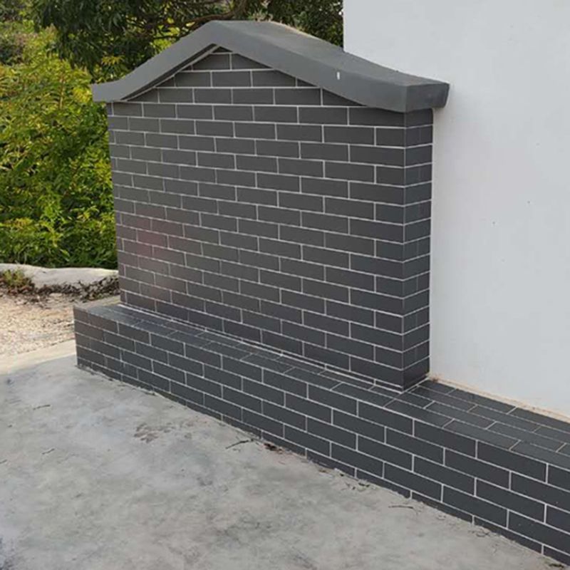 Gray Grid Mosaic Wall & Floor Tile Rectangular Outdoor Floor Tile