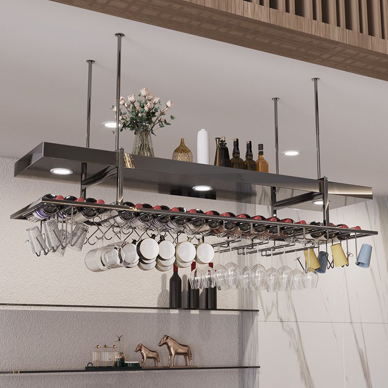 Modern Hanging Wine Rack Bottle Metal Kitchen Wine Bottle Holder