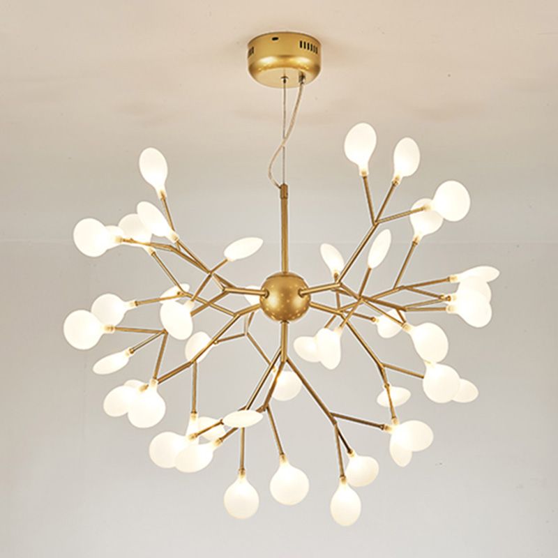 Chandelier Gold Firefly Chandelier Motal Multi Lights Plafond Chandelier pour le salon