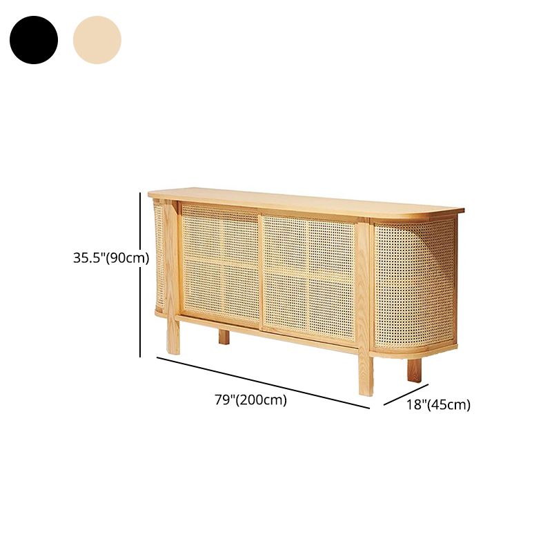 35.43"H Sideboard Contemporary Style Solid Wood Dining Server for Kitchen and Living Room