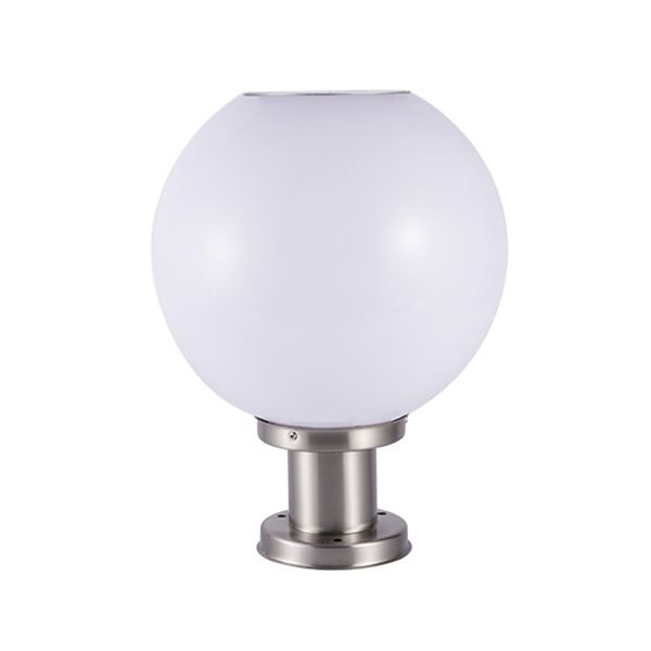 Contemporary Outdoor Lamp Minimalist Solar Lamp with Acrylic Shade for Backyard