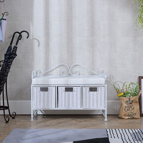 Rectangle 13.8" Wide Entryway Bench Traditional Upholstered Seating Bench with Cushioned