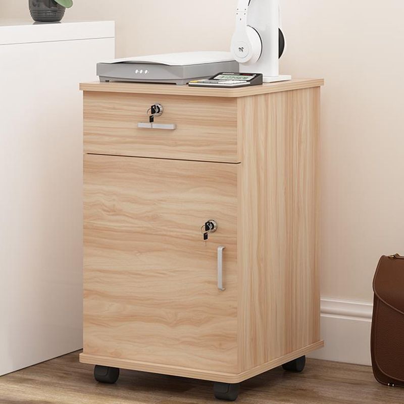 Modern Cabinet Wood Locking Drawers Filing Cabinet with Wheels for Office