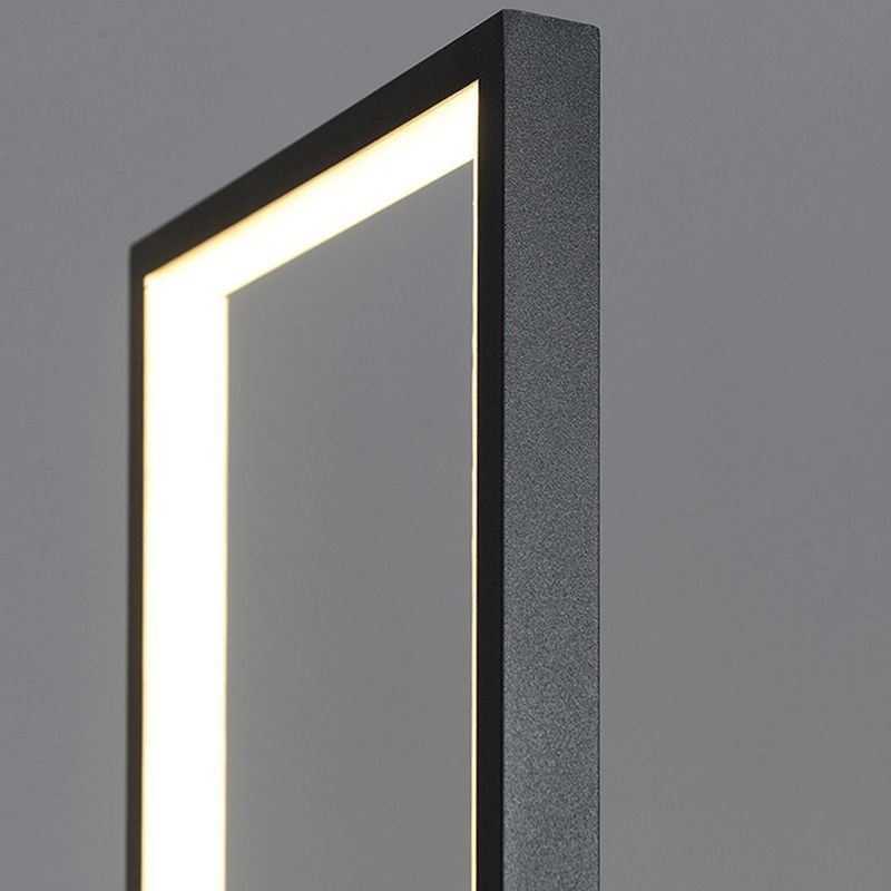 Metal Square Shape Floor Light Modern Style Single Light Floor Light Fixtures