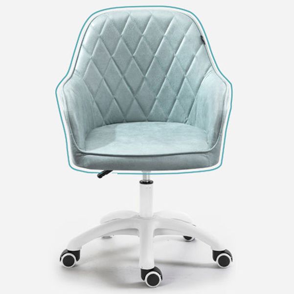 Contemporary Upholstered Office Chair with Arms Mid Back Chair for Office