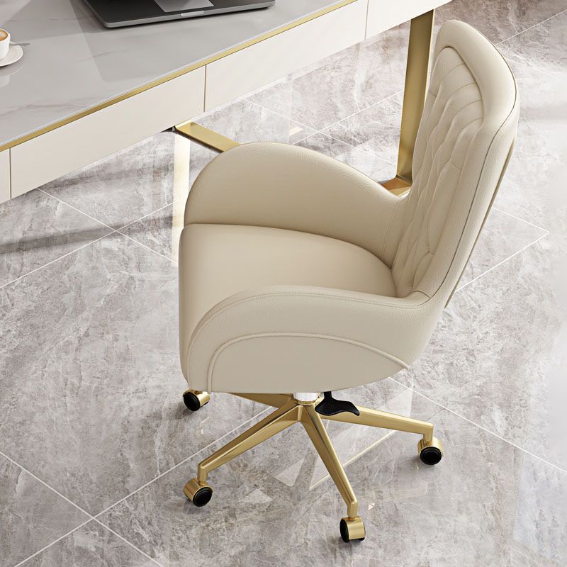 Modern Upholstered Office Chair Fixed Arm Task Chair for Home Office