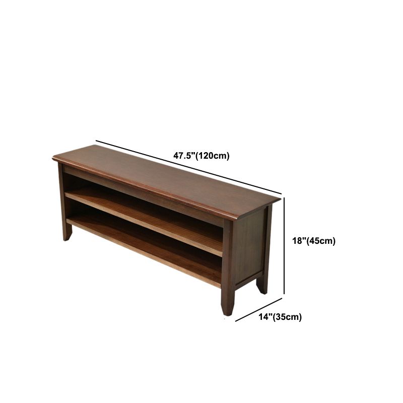 Contemporary Seating Bench Solid Wood Rectangle Bench with Storage