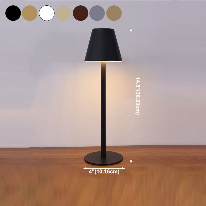 Contemporary Table Lamp 1-Light LED Metal Cone Table Light for Dining Room