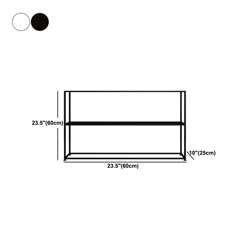 31.5" H Rectangle Console Table Storage Metal Contemporary Console