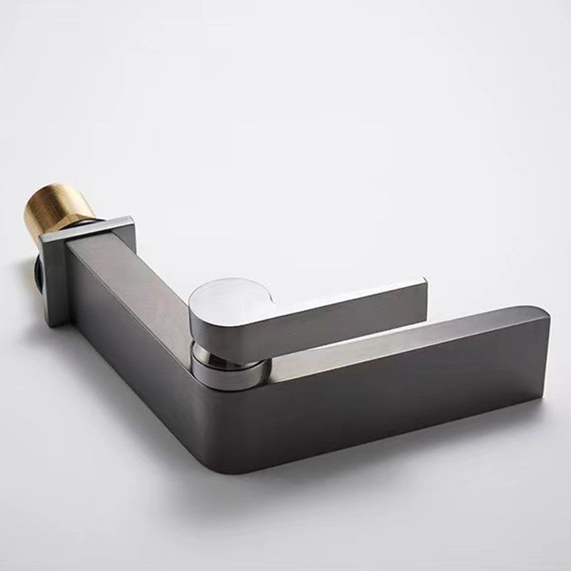 Modern Vessel Faucet Brass Lever Handles Waterfall Spout Bathroom Sink Faucet