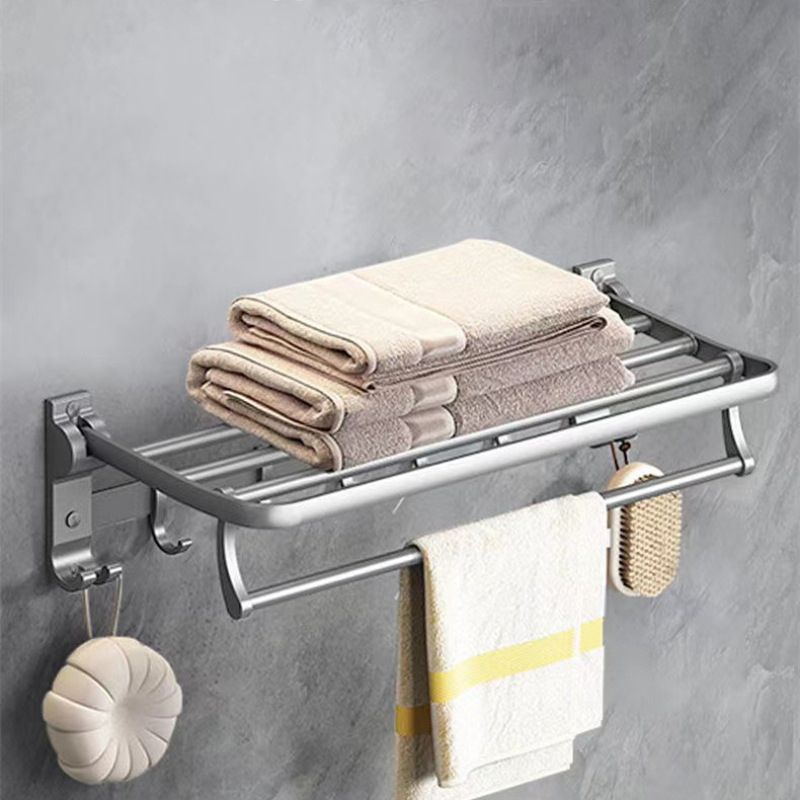 Matte Gray Bathroom Accessory Set Bath Shelf/Towel Bar & Paper Holder Included