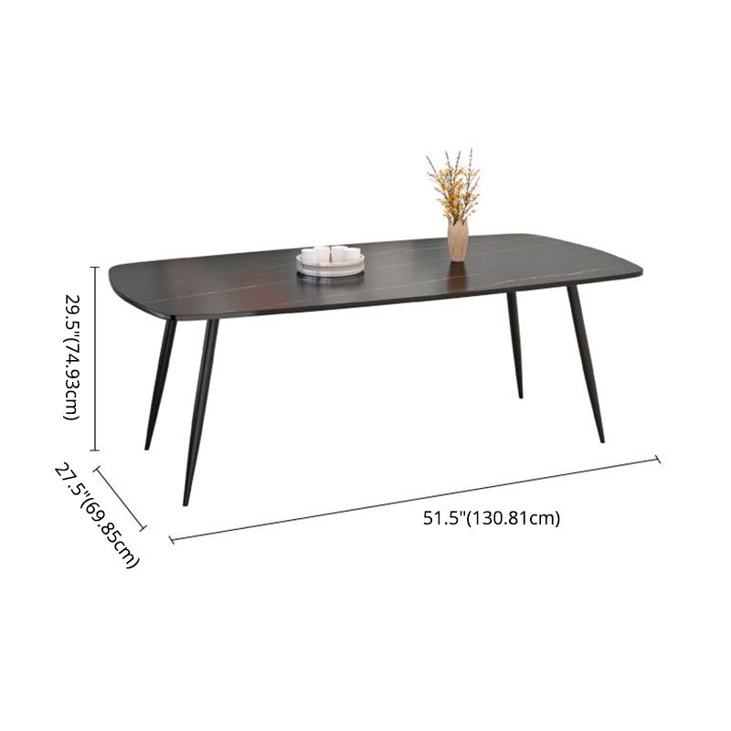 Moderner Stil Sintered Stone Esstisch mit Standardhöhentisch und 4 Beinbasis für den Heimgebrauch
