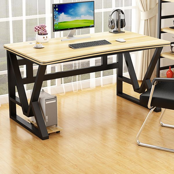 Industrial Black and White Gaming Desk Cable Management Computer Desk for Dormitory